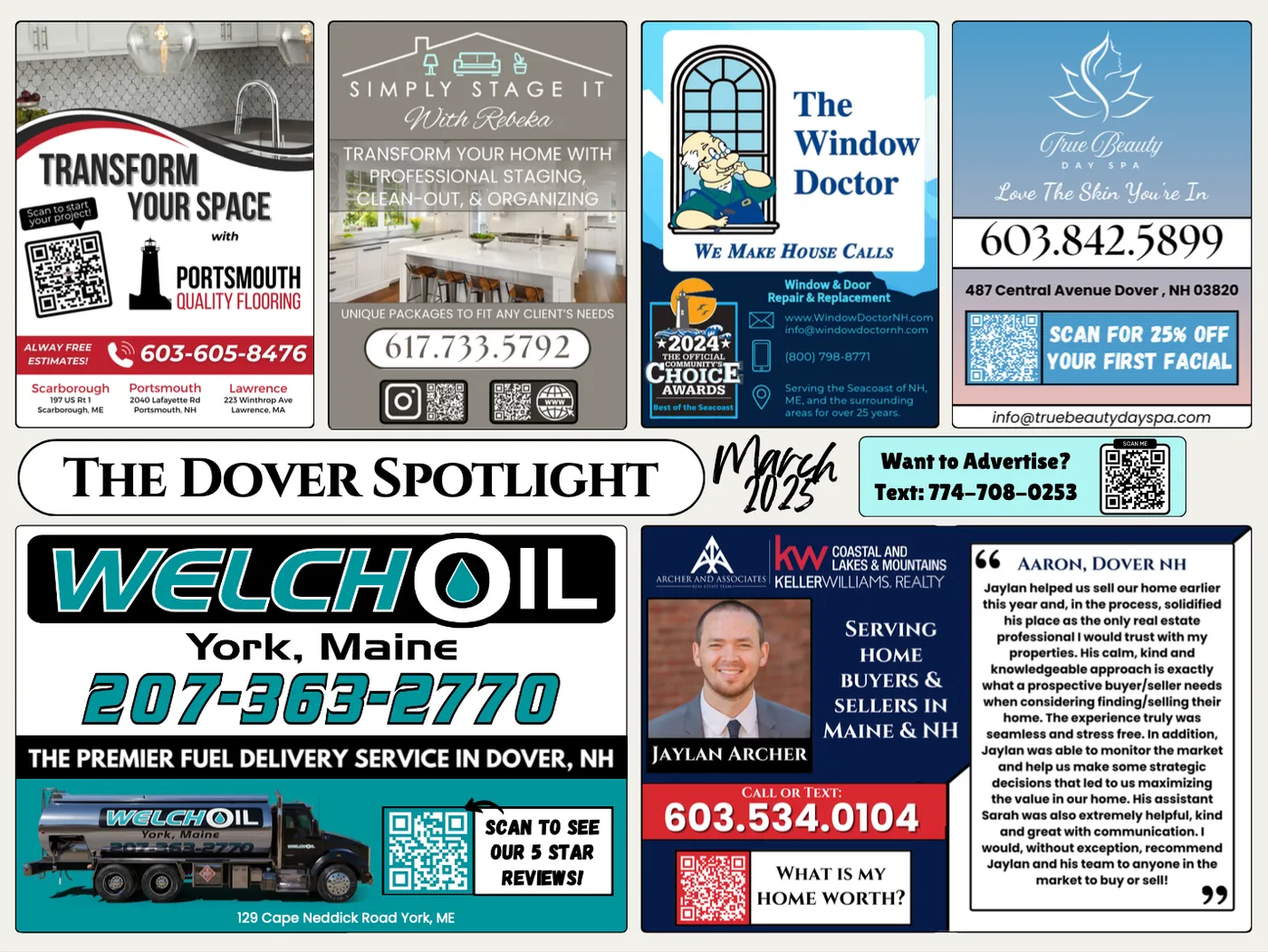 The Dover Spotlight community postcard