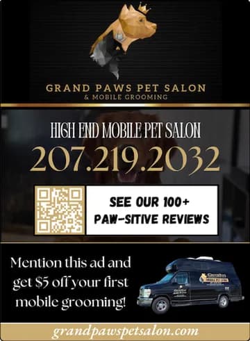 Mobile pet salon ad