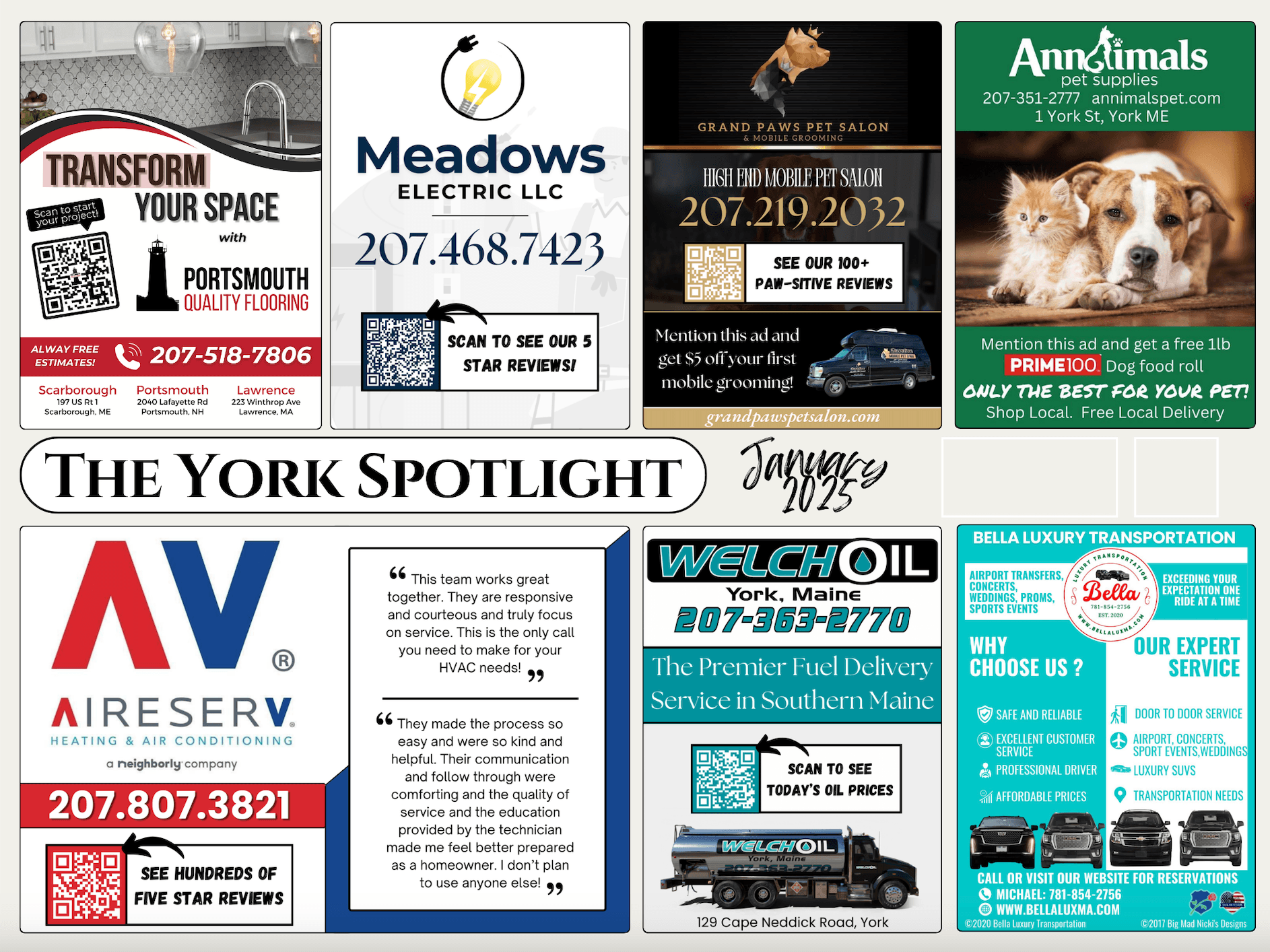 York Spotlight shared mailer example, showing how local businesses collaborate to reach customers