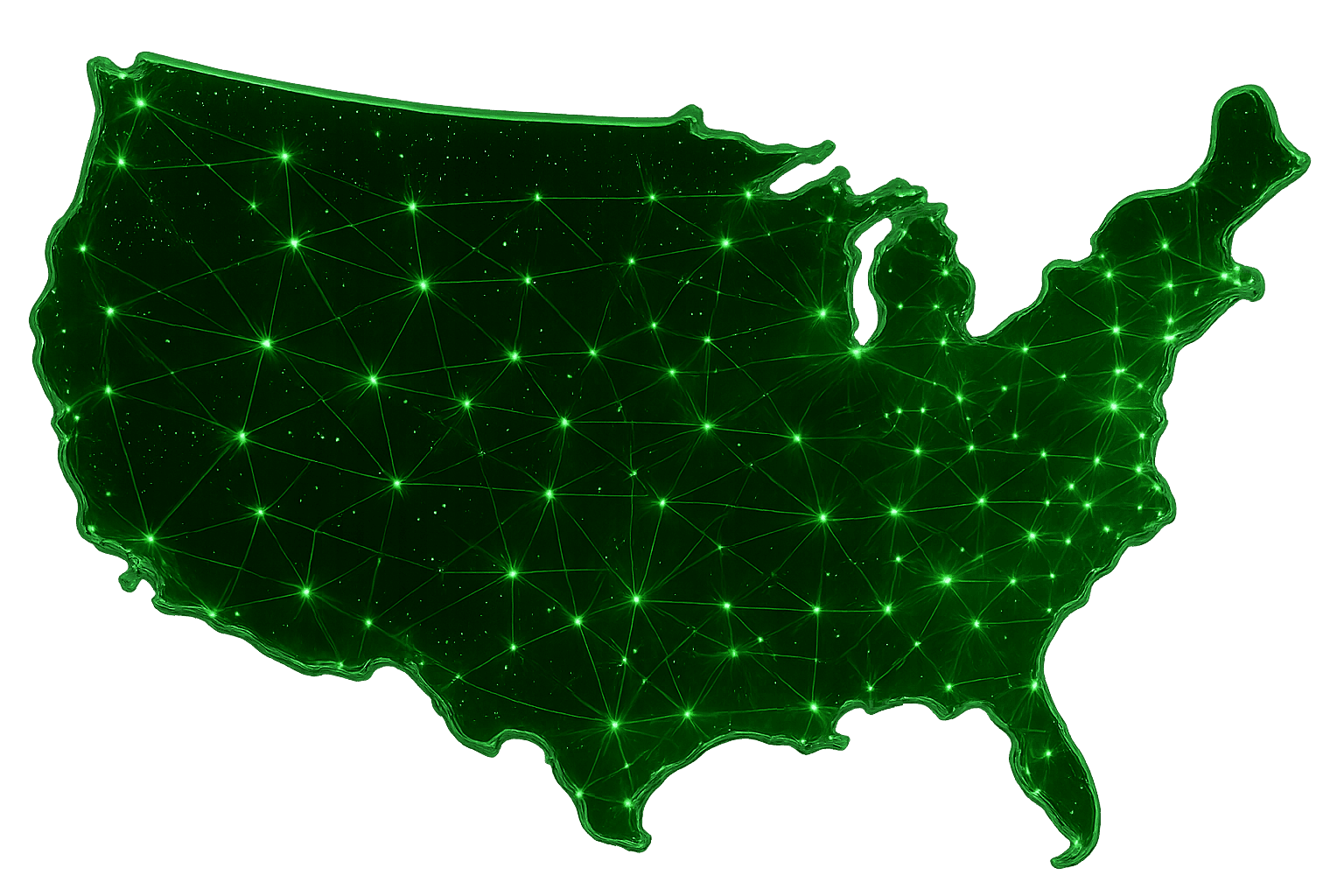 Network map showing our nationwide presence across multiple states and communities